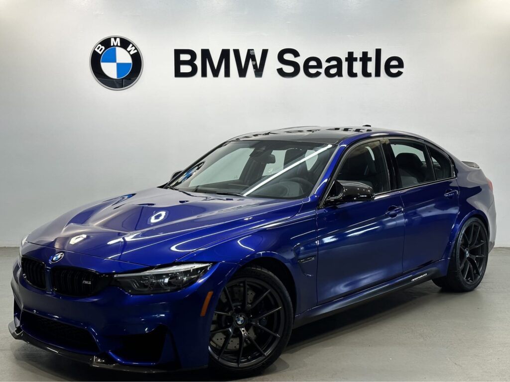 for sale f80 2018 bmw m3 cs San Marino Blue smb side quarter